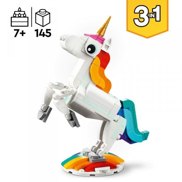 zestaw do budowania Lego Creator Magic Unicorn 31140 3 w 1 145 Części