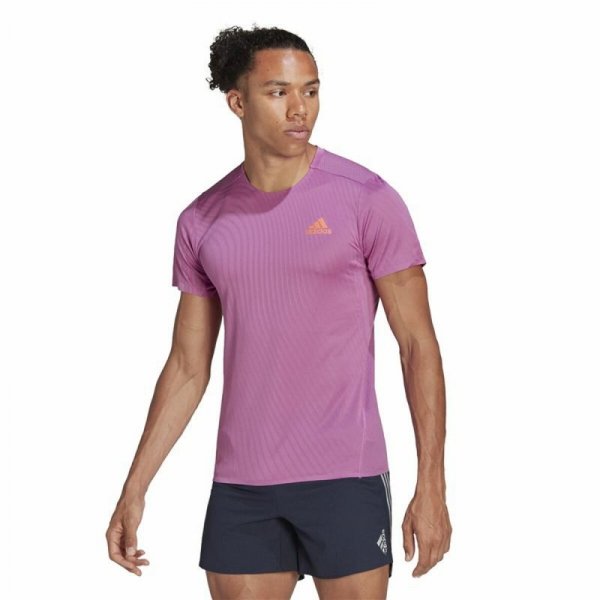 Koszulka z krótkim rękawem Męska Adidas Adizero Speed Ciemny róż