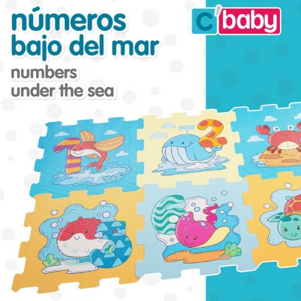 Mata do zabawy Colorbaby Morski EVA 8 Części (4 Sztuk)