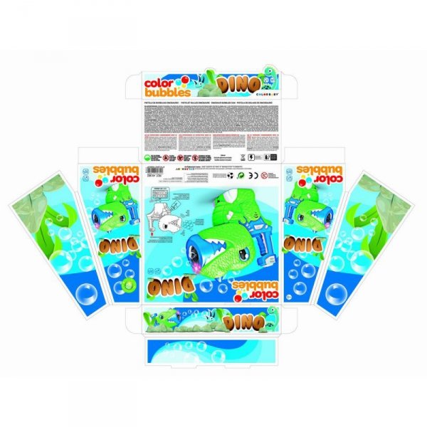 Zestaw do robienia baniek mydlanych Colorbaby Kolor Zielony Dinozaur 150 ml 20 x 17 x 9 cm (6 Sztuk)
