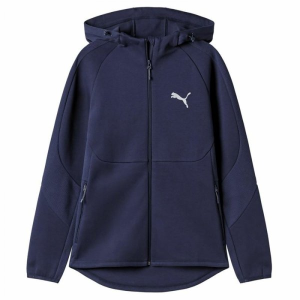 Bluza z kapturem i zamkiem Męska Puma Evostripe Full-Zip Granatowy