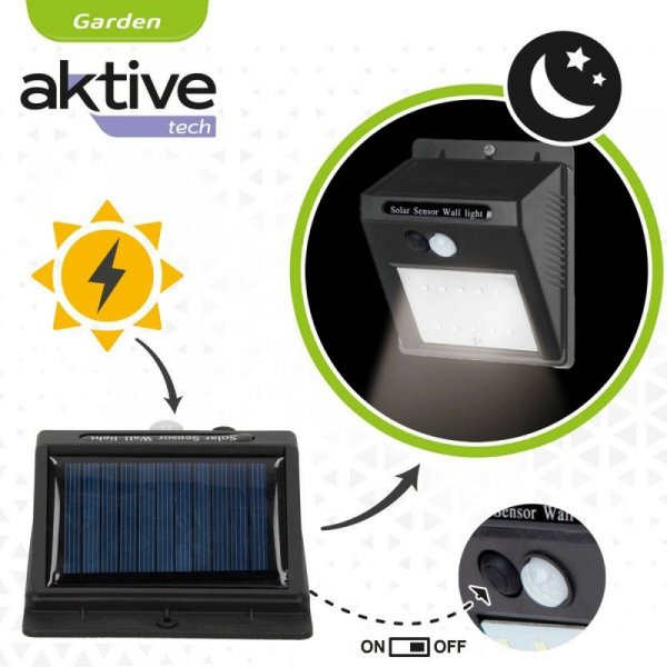 Lampka LED z Czujnikiem Ruchu Aktive Plastikowy 9 x 12 x 5 cm (6 Sztuk)