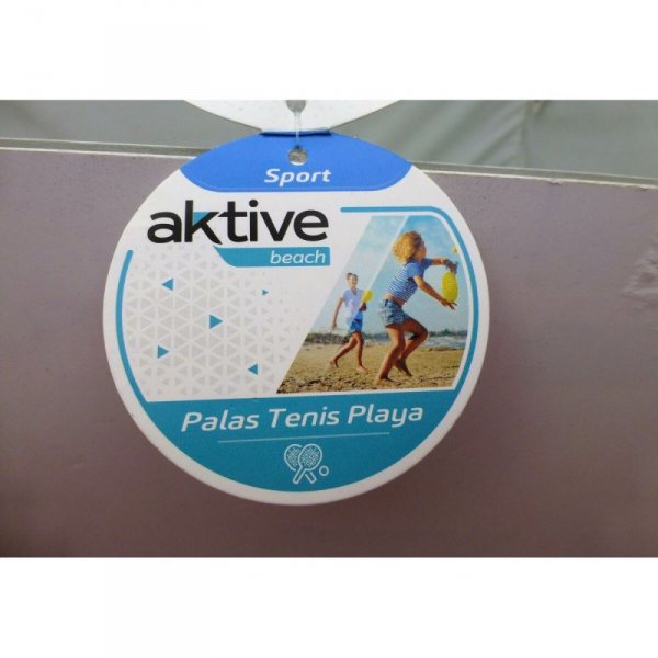 Plażowe łopatki z piłką Aktive Summer Fruits Drewno 18,5 x 31,5 cm (24 Sztuk)