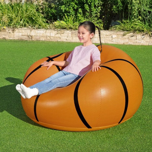 Bestway Gigantyczny dmuchany fotel Basketball 114x112x66 cm +6 lat Wnętrze i ogród 75103