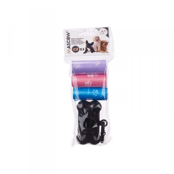 Dozownik torebek dla zwierząt Mascow 198 Plastikowy Set (12 Sztuk)