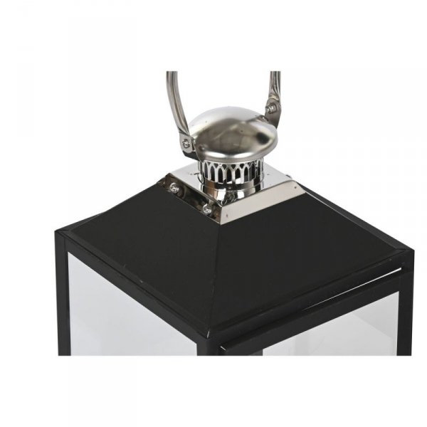 Lampa Home ESPRIT Czarny Srebrzysty Szkło Stal 18 x 18 x 41 cm (2 Części)