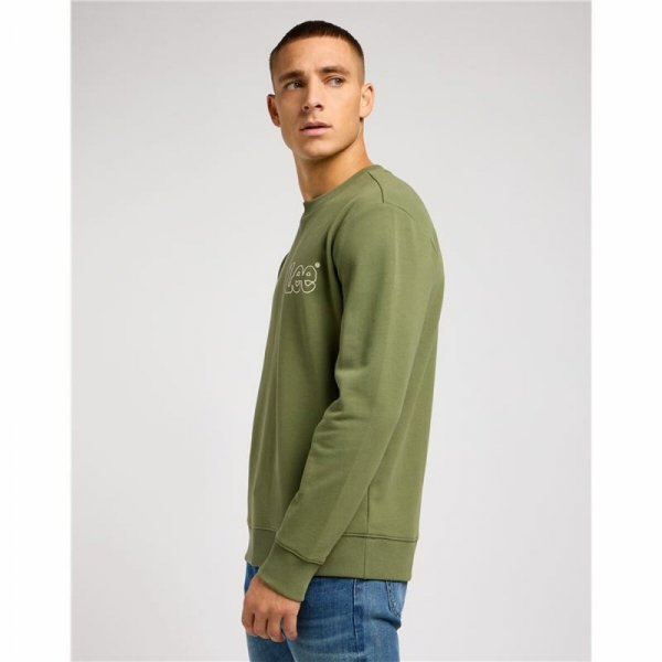 Bluza bez kaptura Męska Lee Wobbly Khaki