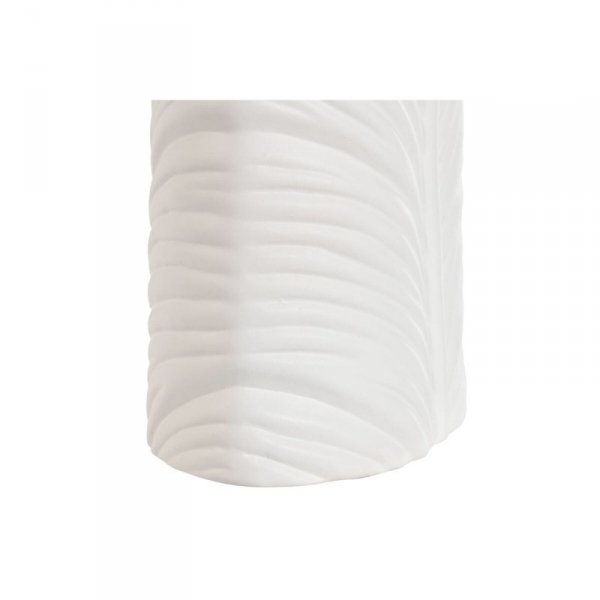 Wazon Home ESPRIT Biały Kamionka Tropikalny Liść roślin 21 x 10 x 50 cm