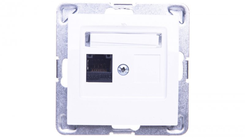 IMPRESJA Gniazdo komputerowe pojedyncze RJ45 kat.5e MMC białe GPK-1Y/K/m/00