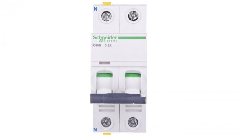 Wyłącznik nadprądowy 1P+N C 2A 6kA AC iC60N-C2-1N A9F04602