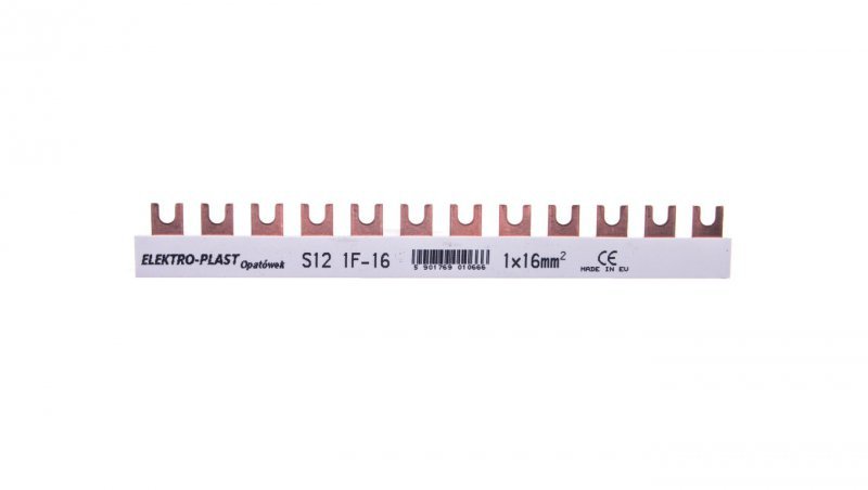 Szyna łączeniowa 1P 80A 16mm2 widełkowa (12 mod.) 1F S12 1F-10 45.121