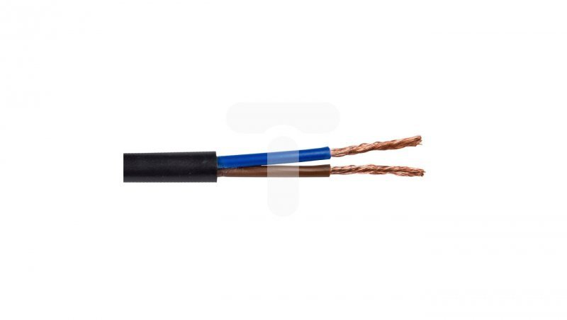 Przewód mieszkaniowy H03VV-F (OMY) 2x0,75 czarny /100m/