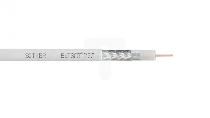 Przewód koncentryczny BiT SAT 757 1,05/5 biały LF0500 klasa Eca /100m/