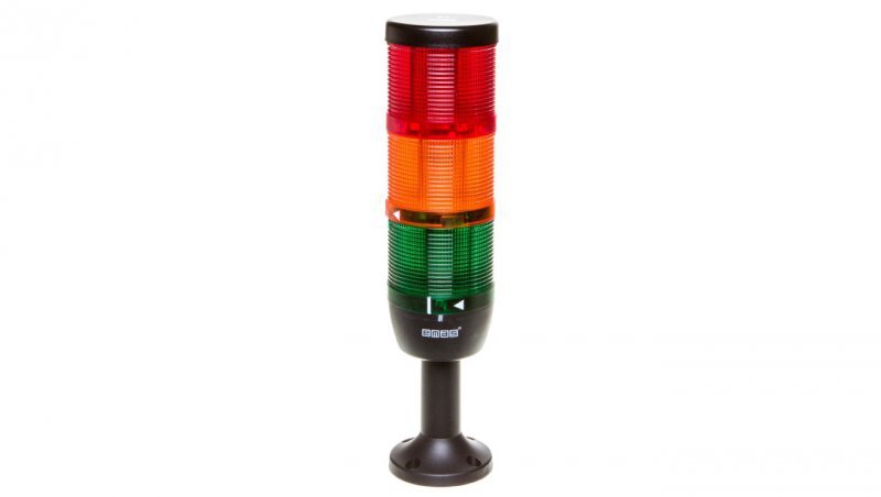 Kolumna sygnalizacyjna kompletna 70mm, 3 człony 24V DC czerwony-żółty-zielony TK-IK73L024XM01