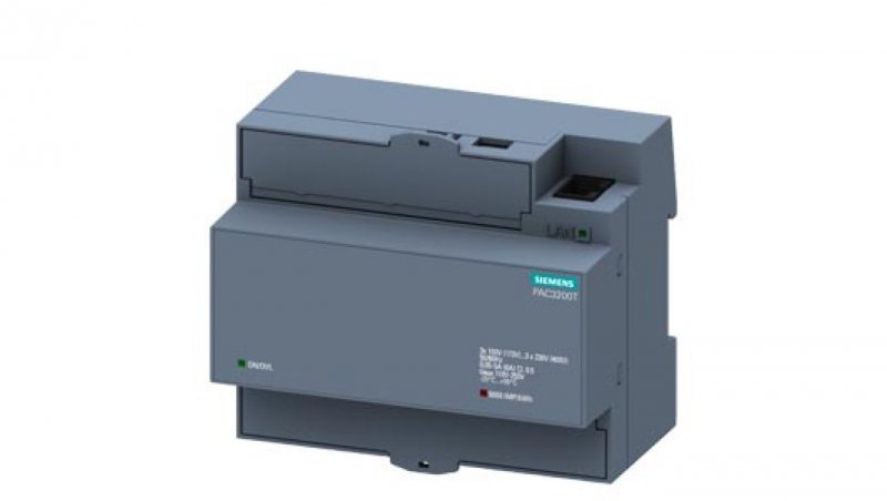 Miernik parametrów sieci PAC3200T pomiar pośredni x/1A lub x/5A MODBUS TCP/IP Webserwer montaż na szynie DIN 7KM3200-0CA01-1AA0