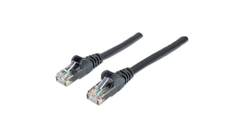 Kabel krosowy PATCH CORD CAT6 UTP 3,0 m czarny 100 miedź INT 342070