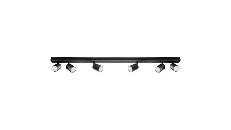 Lampa Oprawa SIENA-ALU-B/B 6xgu10 czarna z czarnym przegubem