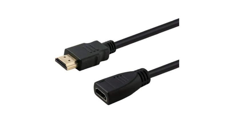 Przedłużacz z przesłoną SAVIO CL-132 (HDMI F - HDMI M 1m kolor czarny)