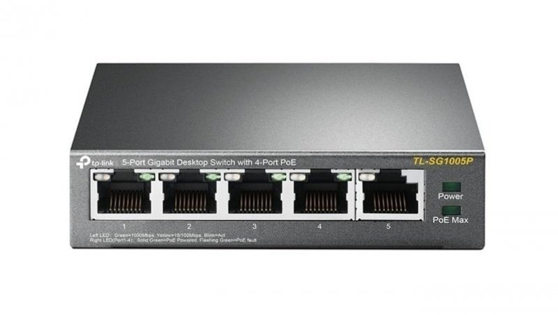 Switch TP-LINK TL-SG1005P (5x 10/100/1000Mbps)