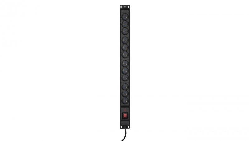 Listwa przeciwprzepięciowa Activejet COMBO/12gn/5m/cz (12 x UTE 16 A (3680 W) 5m kolor czarny)