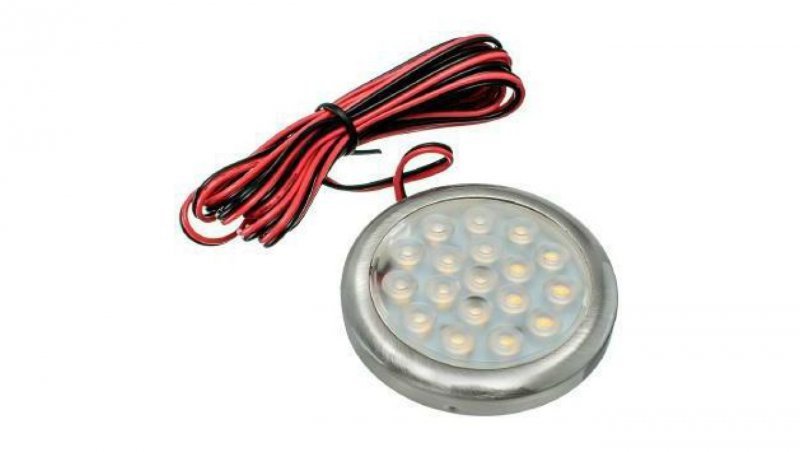 IDET Oprawa meblowa LED 1,5W 12V DC okrągła neutralna biała podszafkowa