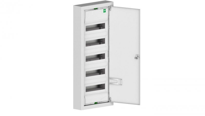 Rozdzielnica modułowa natynkowa drzwi stalowe 5mm MSF RN 5x12 PE+N biała IP30 2005-11