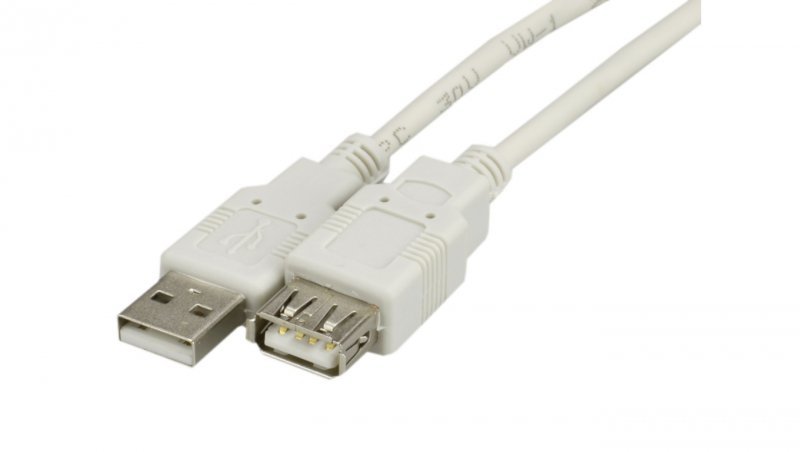 Kabel przedłużacz USB 2.0 A (wtyk / gniazdo) 0,8m NEKU