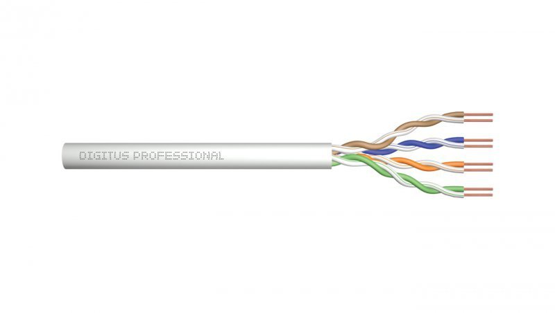 Kabel teleinformatyczny U/UTP kat.5e 4x2xAWG24 PVC drut szary Eca DK-1511-V-1-1 /100m/