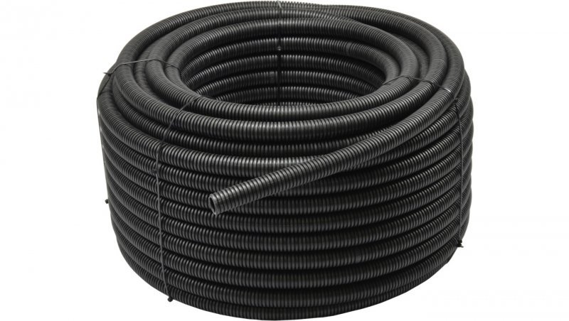 Rura karbowana RKGS 16 czarna 750N z pilotem 50 m 444048 /1szt/
