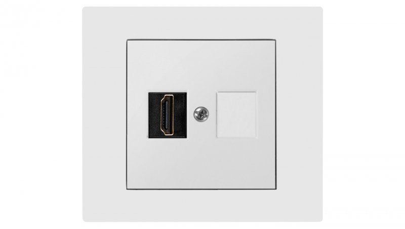 Vestra Gniazdo 1xhdmi bez ramki podtynkowe IP20 biały 3891-10