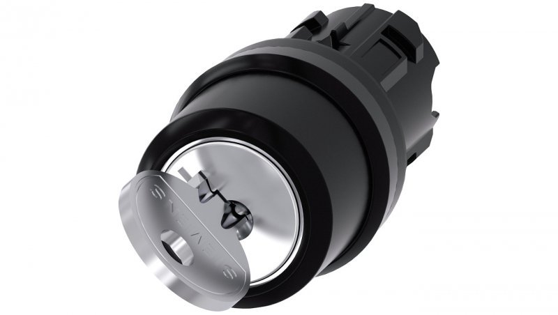 Przełącznik z kluczem ronis 22mm okrągły tworzywo nr zamka 455 z 2 kluczami 2 poz o&amp;lt;i 3SU1000-4CC01-0AA0
