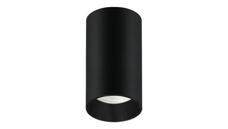 Oprawa natynkowa / tuba Maclean, punktowa, okrągła, aluminiowa, GU10, 55x100mm, kolor czarny, MCE458 B/B
