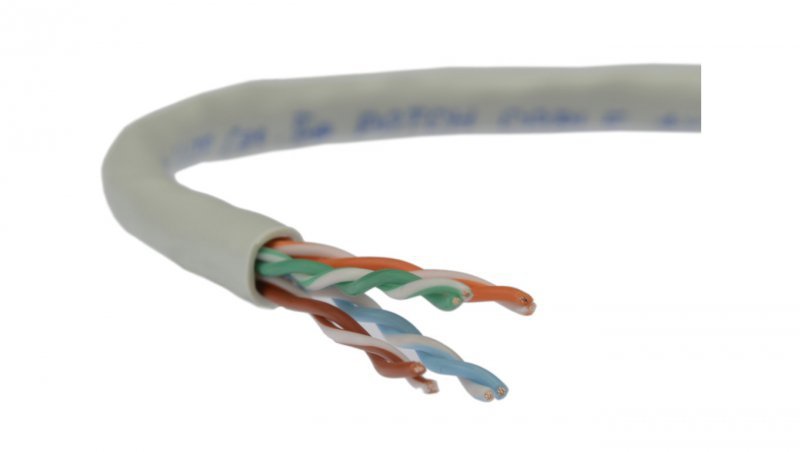 Kabel UTP kat.5e U/UTP 4x2x0,58 linka szara Telegärtner /100m/