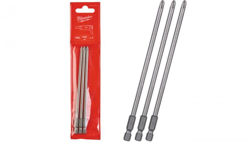 Bity do wkrętarki PH2 148mm 1/4 FSG 3szt MILWAUKEE