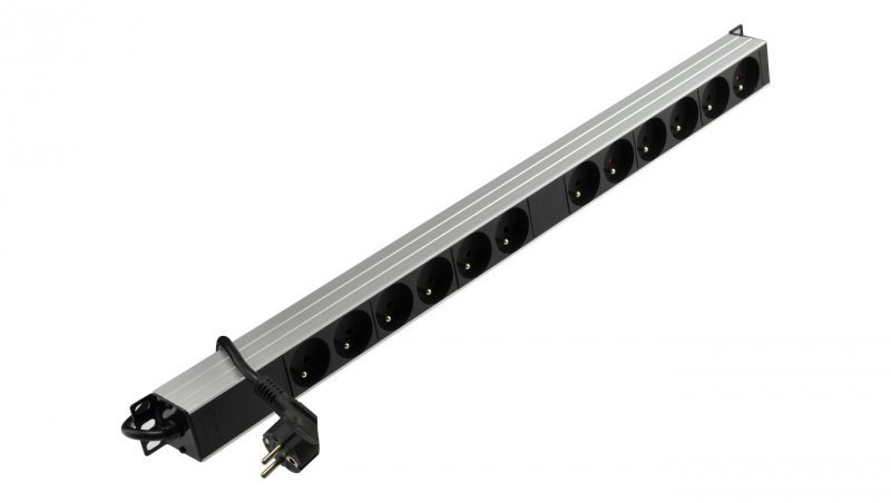 Listwa zasilająca RACK 19 1U pionowa 12 gniazd
