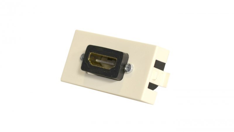 Gniazdo HDMI kątowe moduł 1M 22,5x45 biały Mediabox