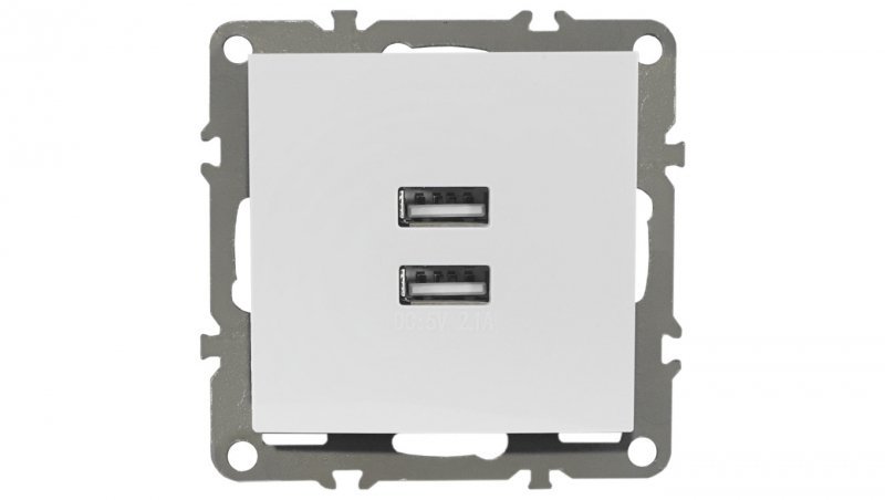 QUADRA GNIAZDKO PODTYNKOWE USB 2.1A DO RAMKI