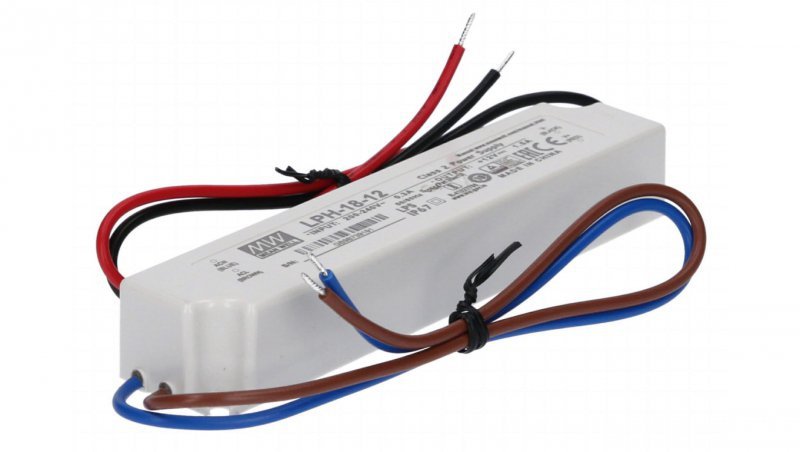 Zasilacz herm. MeanWell 12V 18W LPH