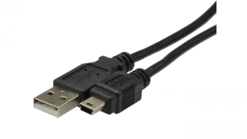 Kabel USB 1,8m czarny USB A/M wtyk - miniUSB B/M wtyk s/USB 2.0 AK-300108-018-S