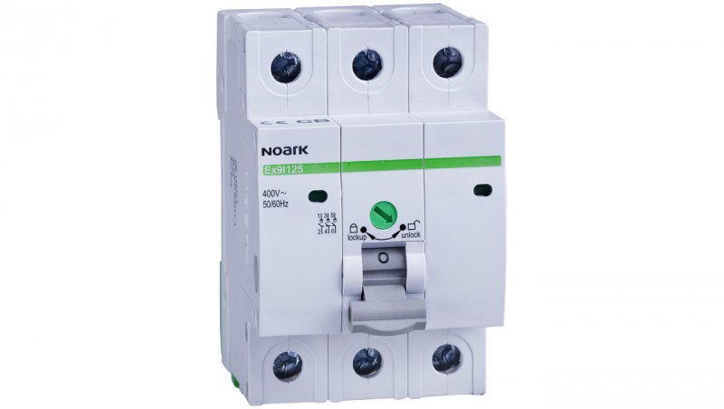 Rozłącznik izolacyjny modułowy 3-fazowy 3-polowy 400V 100A NOARK