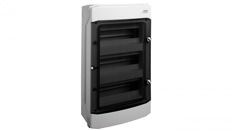 Rozdzielnica natynkowa hermetyczna 3x12 modułów 535x319x144mm drzwi przezroczyste z listwą N+PE IP65 NOARK