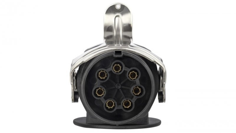 Przewód spiralny QLY-s kabel do naczepy zakończony wtykami 7-pin do systemu EBS / ABS 24V 4,5m