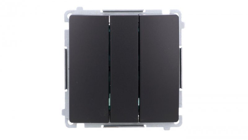 Simon Basic Łącznik potrójny (moduł) 10AX, 250V, szybkozłącza czarny BMW31.01/49