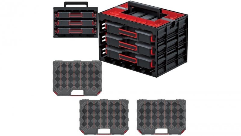 Szafka z 3x organizer z przegrodami na narzędzia i akcesoria 390x284x60mm Kistenberg TAGERCASE 40