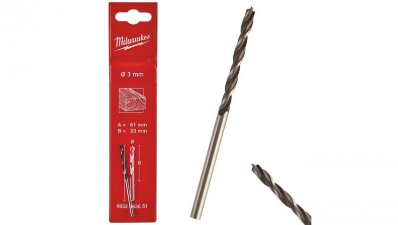 Wiertło do drewna świder 3x33/60mm MILWAUKEE
