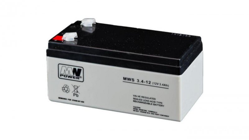 MWS 3.4-12 Akumulator AGM 12V 3,4Ah MW Power