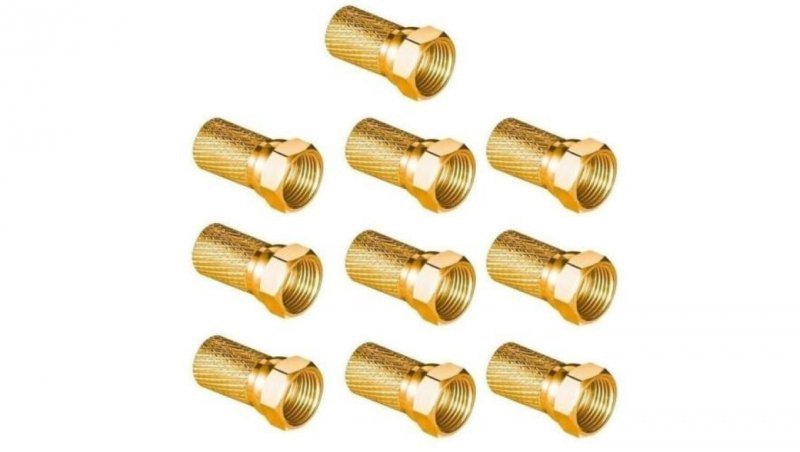 Wtyk sat F 6,8 mm Gold CU Vayox (opakowanie 10 szt.)