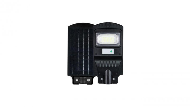 LAMPA ULICZNA SOLARNA 30W 4000K Czarna czujnik mikrofalowy