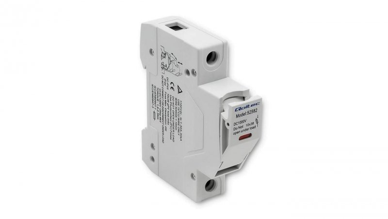 Qoltec Podstawa bezpiecznikowa z diodą + bezpiecznik DC 1P1000V 30A 10x38 solar