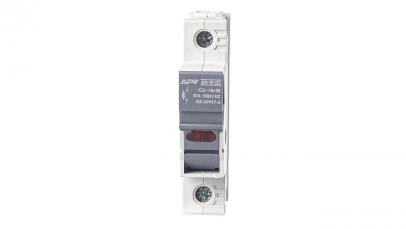 PODSTAWA BEZPIECZNIKOWA ROZŁĄCZNIK DC 10x38 + LED APV-SPB-1P-LED